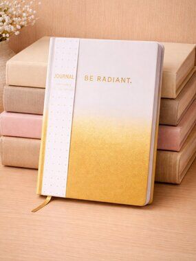 Be Radiant Gold Ombre Flexibound Journal Heavyweight Ruled Paper NEW